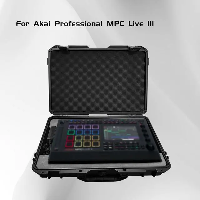 Alt view image 4 of 6 - Hard Case for Akai Professional MPC Live III, Audio Interface Hard Shell Carrying Storage Case Equipped with Comfort Handle with Customizable Foam