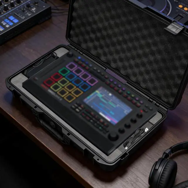 Alt view image 6 of 6 - Hard Case for Akai Professional MPC Live III, Audio Interface Hard Shell Carrying Storage Case Equipped with Comfort Handle with Customizable Foam