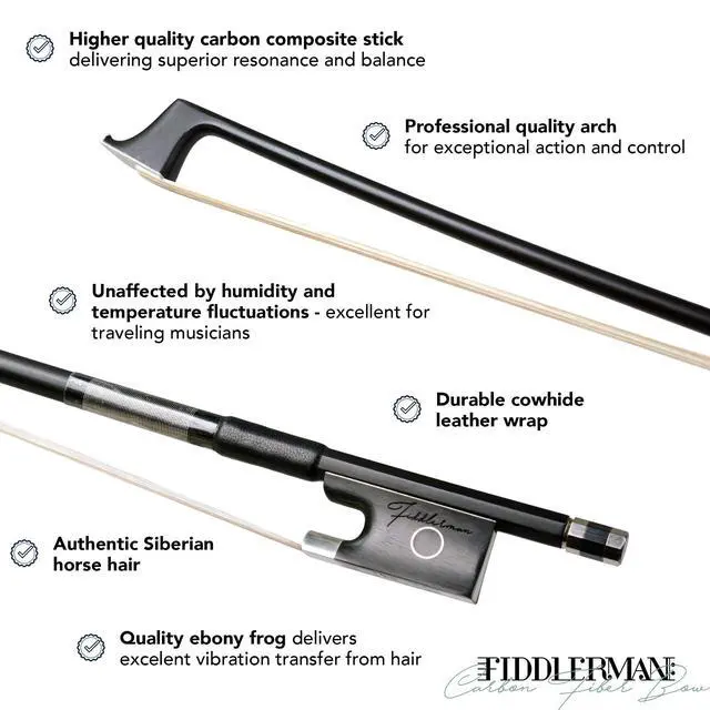 Alt view image 2 of 7 - Carbon Fiber Violin Bow 4/4