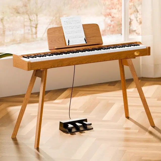 Main image of Piano keyboard 88 Key Weighted Keys: Digitalkeyboard Piano 88 Key | Weighted Full Size Keyboard Digital Premium Sound MIDI Headphone Jack Triple Pedal Compact