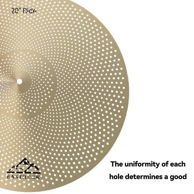 Alt view image 3 of 7 - 5 Pieces Low Volume Cymbal Pack with Cymbal Bag and Felts,Golden | Cymbals for Drum Set (14"Hi-hat+16"Crash+18"Crash+20"Ride)