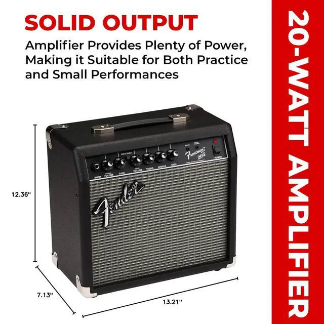 Alt view image 6 of 7 - Frontman 20G Guitar Combo Amplifier - Black Bundle with Cable and Austin Bazaar Exclusive 12-Pack Picks