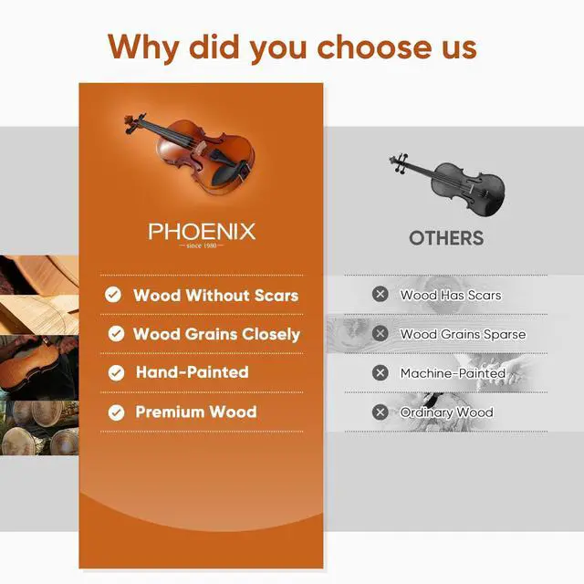 Alt view image 5 of 7 - Violin 4/4 Full Size Kit, Violin Fiddle Set for Beginner Adults