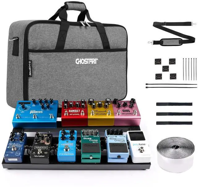 Main image of Ghost Fire Guitar Pedal Board Aluminum Alloy 1.76lb Super light Effect Pedalboard 19.8''x11.5'' with Carry Bag,SPL-04