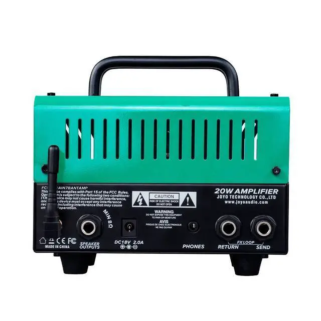 Alt view image 3 of 7 - Atomic BanTamp Series Mini Amp Head 20W Hybrid Tube 2-Channel Guitar Amplifier with Bluetooth (No Sound, Need Extra Speaker)
