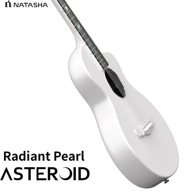 Alt view image 6 of 7 - Carbon Fiber Acoustic Guitar, 38-inch Steel-string Guitarra Travel Guitar,Durable 6-string Ultra-thin Guitar for Beginners Intermediate Learners & Adults (Radiant Pearl)