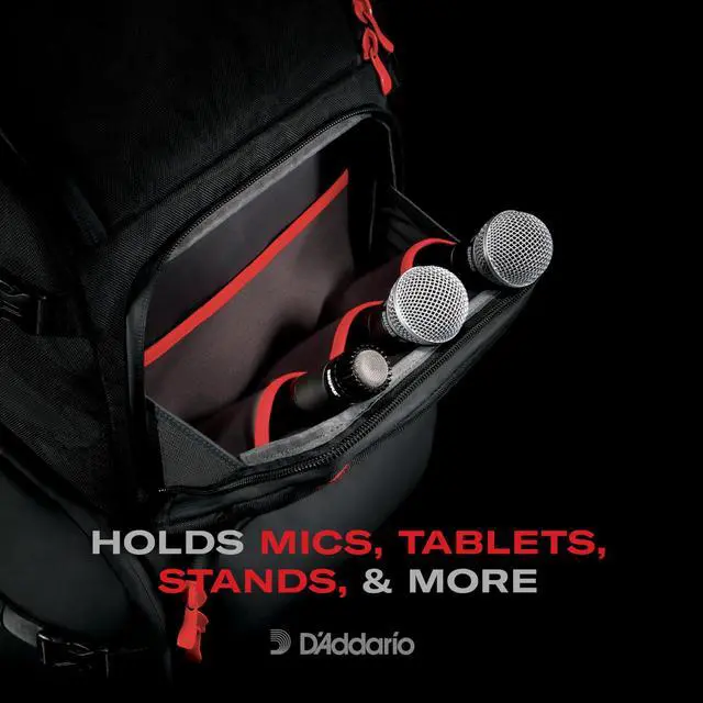 Alt view image 4 of 6 - Backline Gear Transport Pack Solo - Gear Bag for Solo Musicians - Gig Bags - Mic Stand Gig Bag - DJ Bags for Cables - DJ Gear