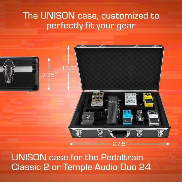Alt view image 6 of 7 - Pedaltrain Classic 2 / Temple Audio DUO 24 Hard Case