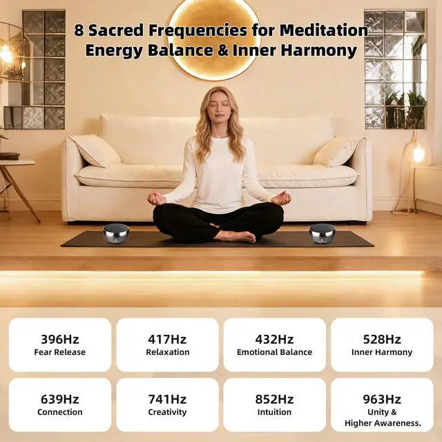 Alt view image 5 of 7 - Meditation System,Electronic Tibetan Singing Bowl,Sound Bath Machine for Meditation,Mindfulness,Sound Bath,Chakra Healing, Stress Relief,Sound Therapy,Yoga Practice,Relaxation