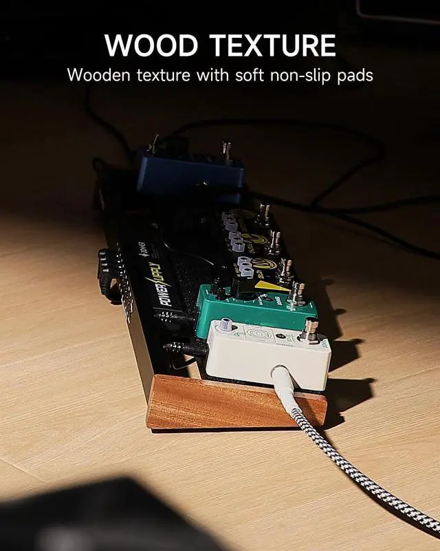 Alt view image 4 of 7 - Guitar Pedal Board with Built-in Power Supply, Aluminium Alloy Small Pedalboard, DB-P100, 2.1Lb, 19.7 * 5.0 * 1.8"