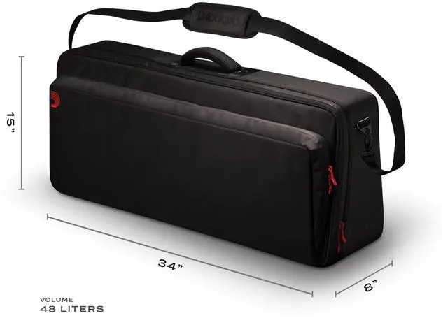 Alt view image 3 of 7 - XPND Guitar Pedal Board Case - Backline Pedalboard Transporter - Pedal Board Carry Case for XPND 2 or Two Row Pedal Boards - Padded Carry Strap and Dividers