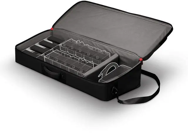 Alt view image 4 of 7 - XPND Guitar Pedal Board Case - Backline Pedalboard Transporter - Pedal Board Carry Case for XPND 2 or Two Row Pedal Boards - Padded Carry Strap and Dividers