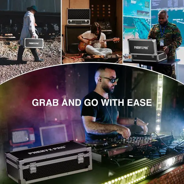 Alt view image 6 of 6 - Large Carrying Case with Customizable Pre-Diced Foam PCSE-L | Aluminum Alloy Frame, Large Gear Storage, Quad-Channel Wireless Mic Systems, Camera Gear Transport