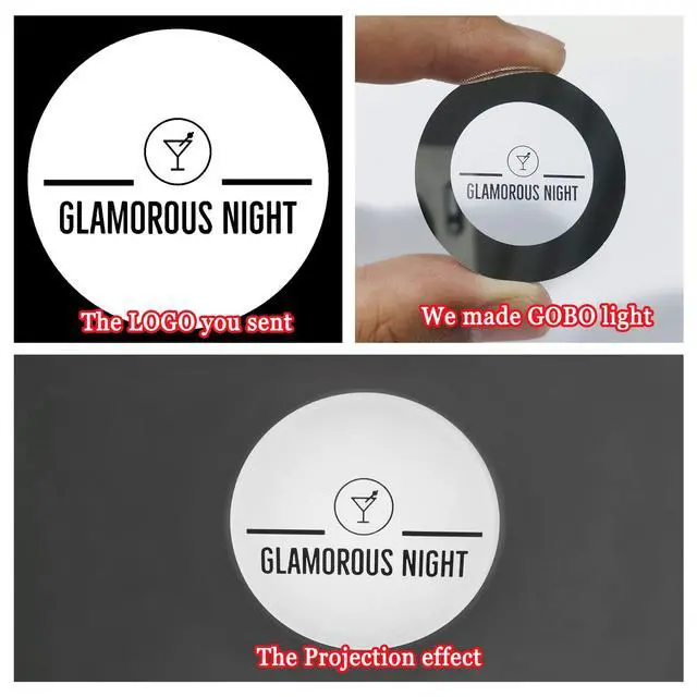 Alt view image 6 of 7 - 50W GOBO Projector IP67 Waterproof Custom Logo Light for Signs | Free custom GOBO lens, remote control, IP67 aluminum housing, for storefronts weddings bars stage events, indoor/outdoor use