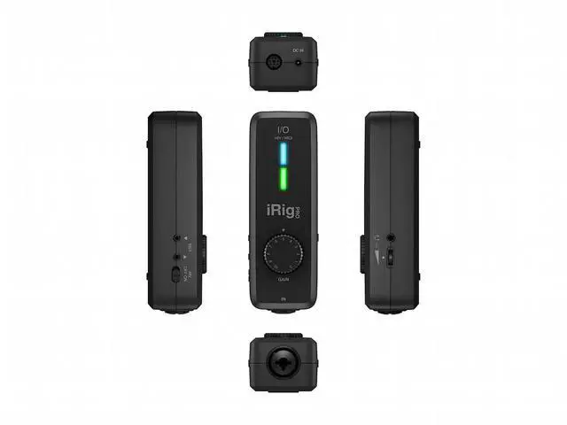 Alt view image 3 of 3 - iRig Pro I/O audio interface for iPhone, iPad, Mac, iOS and PC with USB-C, Lightning and USB cables, 24-bit, 96 kHz recording and guitar, bass and XLR mic inputs