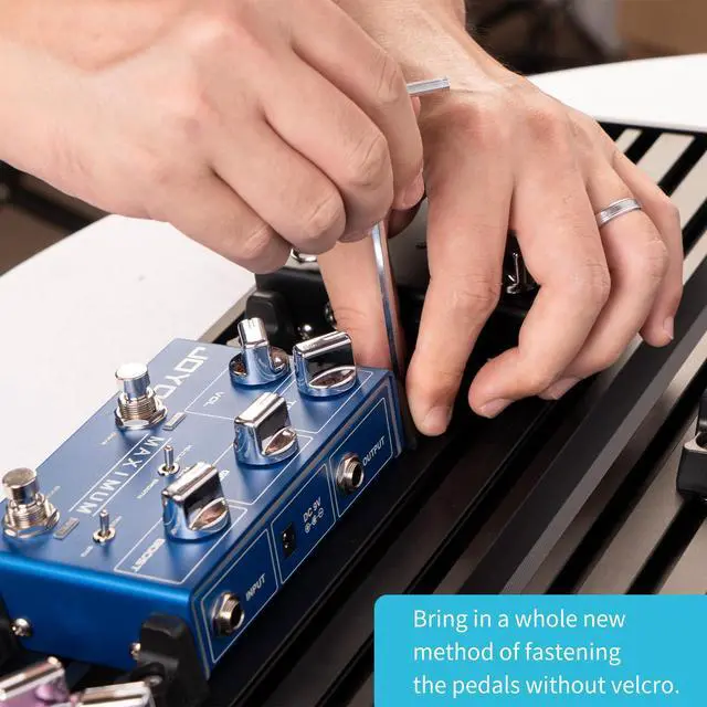 Alt view image 6 of 6 - Guitar Pedalboard, Secure Clip-On Design Aluminum Alloy Pedal Board with Carry Bag, No Adhesive Needed for Effects Pedals, for Gigs and Rehearsals, GPB-02 Medium