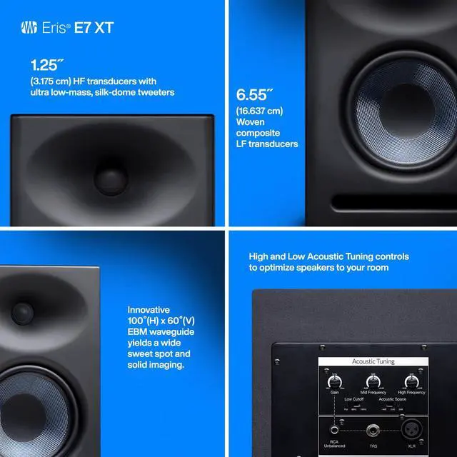 Alt view image 5 of 6 - Eris E7 XT 2-Way Active Studio Monitor with EBM Waveguide (Pack of 1)