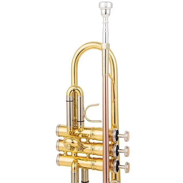 Alt view image 3 of 7 - Bb trumpets red gold brass leadpipe mouthpipe advanced student professional trumpet Musical Instruments For Beginner Adults (710 gold brass)