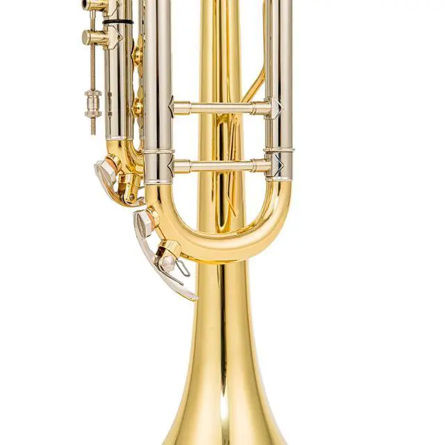 Alt view image 6 of 7 - Bb trumpets red gold brass leadpipe mouthpipe advanced student professional trumpet Musical Instruments For Beginner Adults (710 gold brass)
