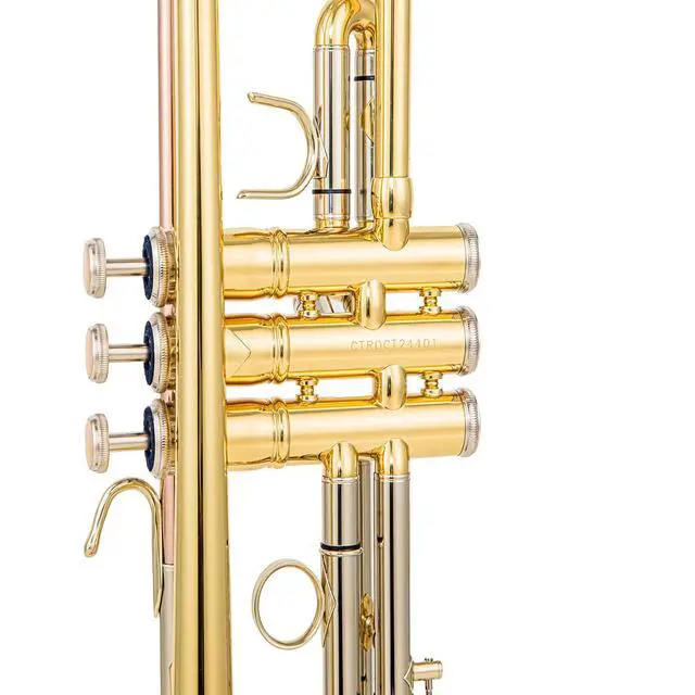 Alt view image 7 of 7 - Bb trumpets red gold brass leadpipe mouthpipe advanced student professional trumpet Musical Instruments For Beginner Adults (710 gold brass)