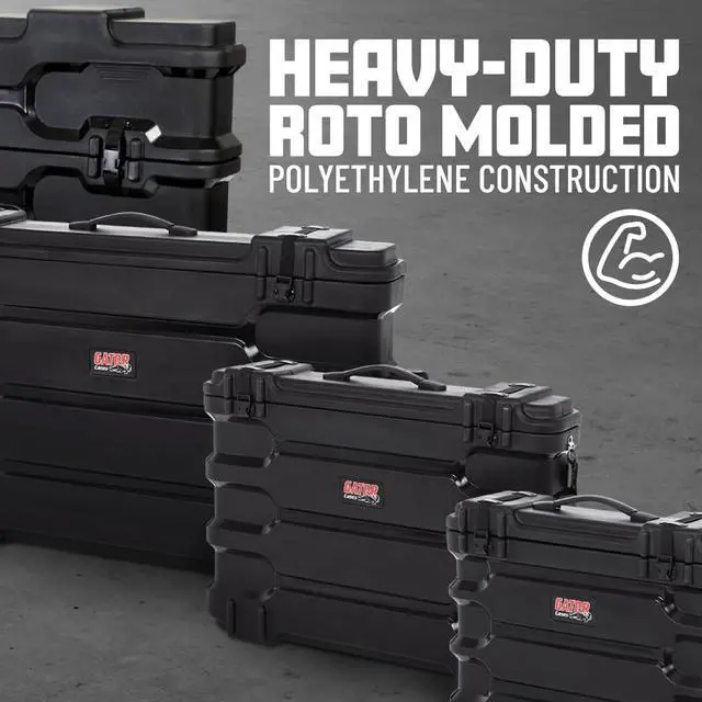 Alt view image 2 of 7 - Cases Molded LCD/LED TV and Monitor Transport Case; Fits 19" - 24" Screens (GLED1924ROTO)