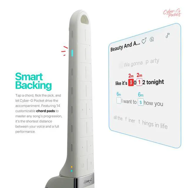 Alt view image 4 of 7 - Enya Pocket Guitar with 15 Instrument Tones & Built-in Speaker | 0.8KG Foldable & Portable,APP Control,Stringless Smart Guitar for Travel,Music Instument for Beginners and Adults,Muisc Gift