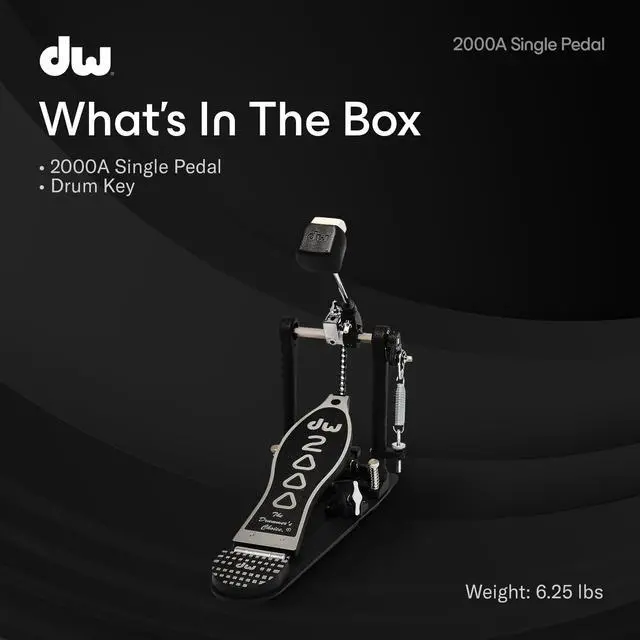 Alt view image 6 of 6 - DW 2000 Series Single Bass Pedal