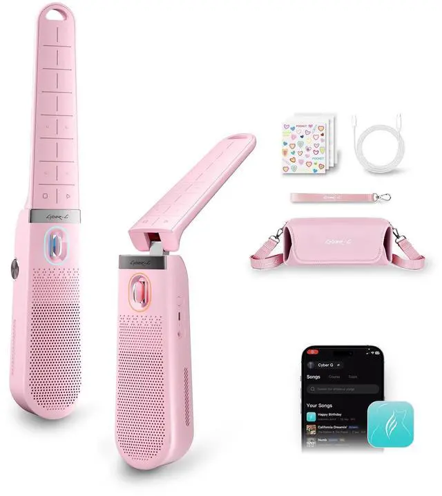 Main image of Enya Pocket Guitar with 15 Instrument Tones & Built-in Speaker | 0.8KG Foldable & Portable,APP Control,Stringless Smart Guitar for Travel,Music Instument for Beginners and Adults,Muisc Gift