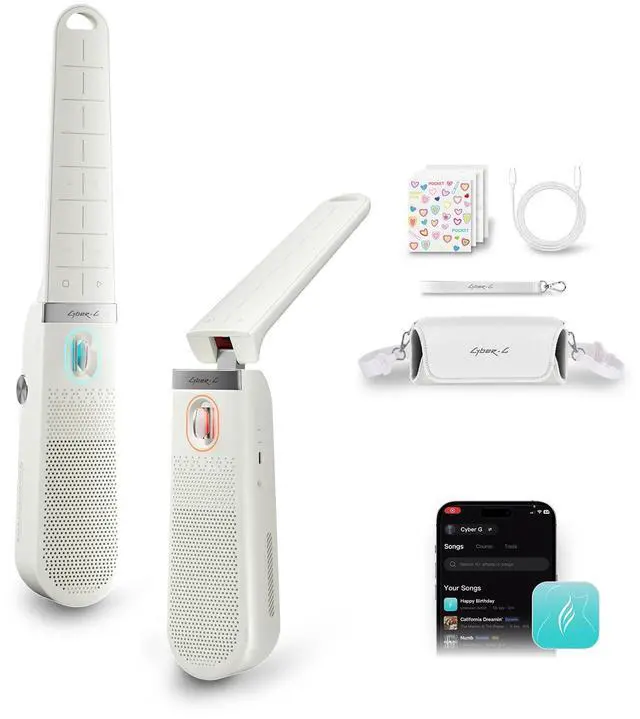Main image of Enya Pocket Guitar with 15 Instrument Tones & Built-in Speaker | 0.8KG Foldable & Portable,APP Control,Stringless Smart Guitar for Travel,Music Instument for Beginners and Adults,Muisc Gift
