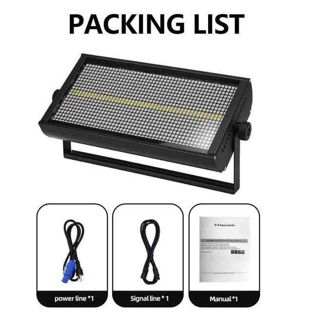 Alt view image 7 of 7 - 500W RGBW LED Strobe Light, DMX512 Stage Blinder | 960 LEDs, 8-Segment Pixel Control, Wash Effect, Sound Activated for DJ Gigs, Clubs, Parties, Weddings and Stage Events