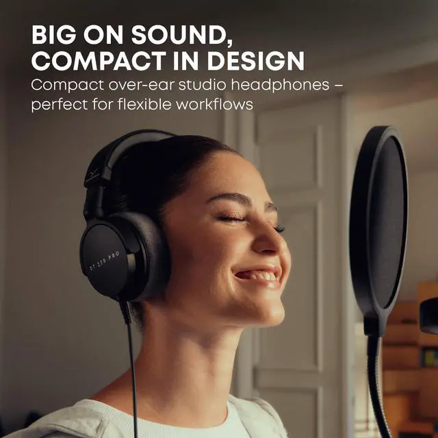 Alt view image 4 of 7 - DT 270 PRO, Wired Headphones, Home Recording, Monitor, Stereo, 3m Cable, Black with Gray Ear Pads