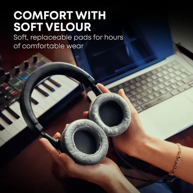 Alt view image 6 of 7 - DT 270 PRO, Wired Headphones, Home Recording, Monitor, Stereo, 3m Cable, Black with Gray Ear Pads