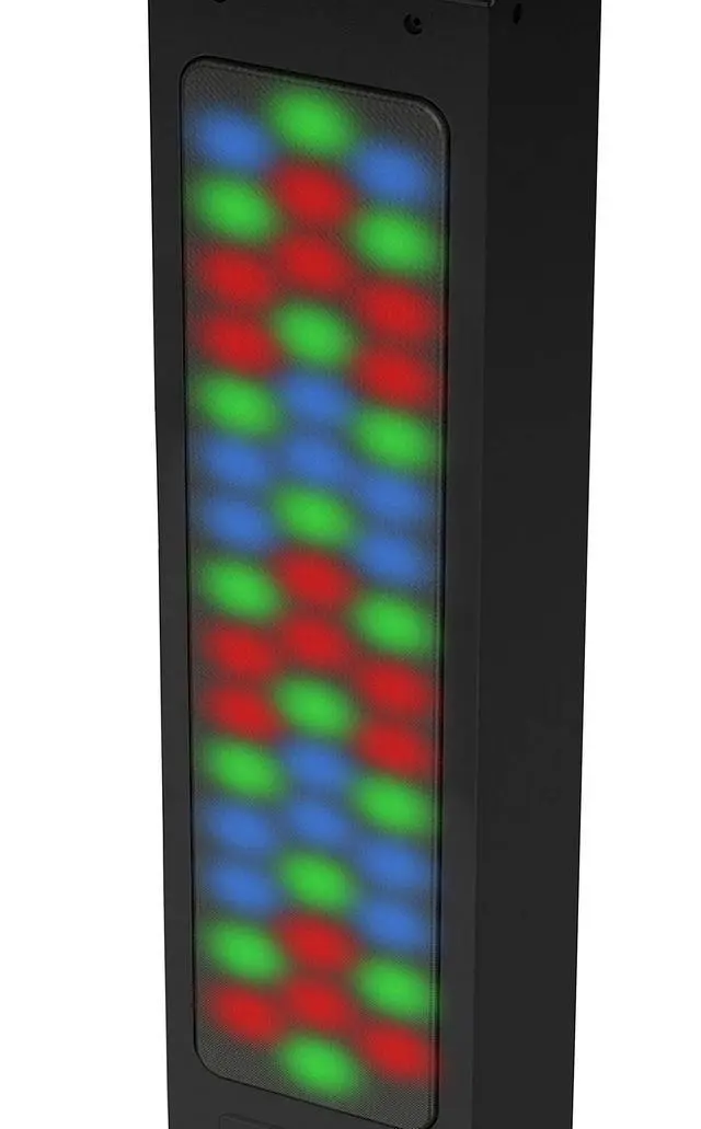 Alt view image 2 of 6 - KS829-B Bluetooth Karaoke Machine l Pedestal Design w/Light Show l 4 Built-in Speakers & 2 Tweeters l Two USB for Bluetooth / MP3 Record & Playback l Disco Ball Effect l Two Microphones