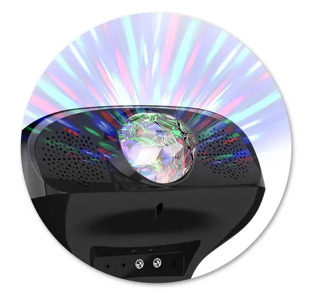 Alt view image 6 of 6 - KS829-B Bluetooth Karaoke Machine l Pedestal Design w/Light Show l 4 Built-in Speakers & 2 Tweeters l Two USB for Bluetooth / MP3 Record & Playback l Disco Ball Effect l Two Microphones