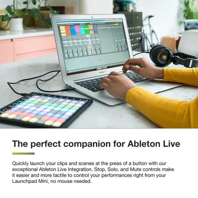 Alt view image 4 of 7 - Launchpad Mini MK3 MIDI USB Grid Controller | USB, 64 RGB Pads, 3 Custom Modes, Ableton Live Clip Launching, Logic Pro Live Loops, Portable, Includes Ableton Live Lite