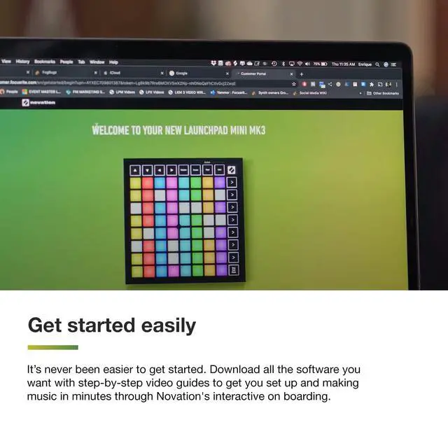 Alt view image 7 of 7 - Launchpad Mini MK3 MIDI USB Grid Controller | USB, 64 RGB Pads, 3 Custom Modes, Ableton Live Clip Launching, Logic Pro Live Loops, Portable, Includes Ableton Live Lite
