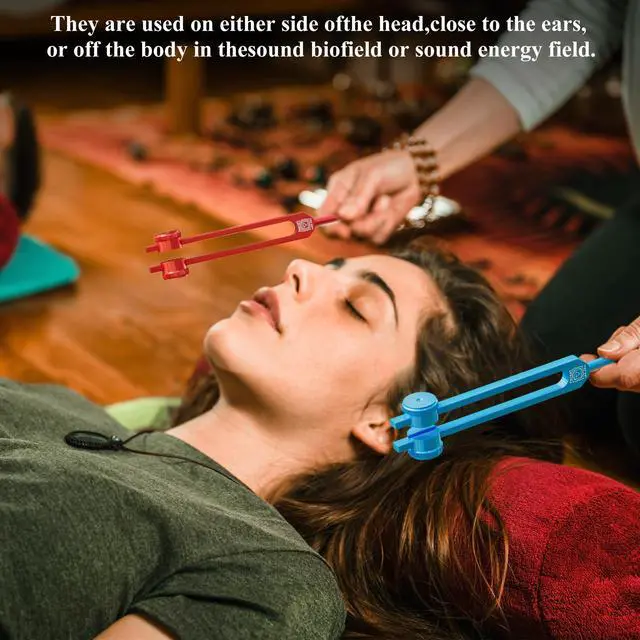 Alt view image 4 of 7 - Chakra Tuning Forks Set, 7 Chakra and 1 Soul Purpose Weighted Tuning Forks Set for Healing, Sound Therapy, Chakra Tuning Fork Set with Tuning Fork Activator and Exquisite Gift Box