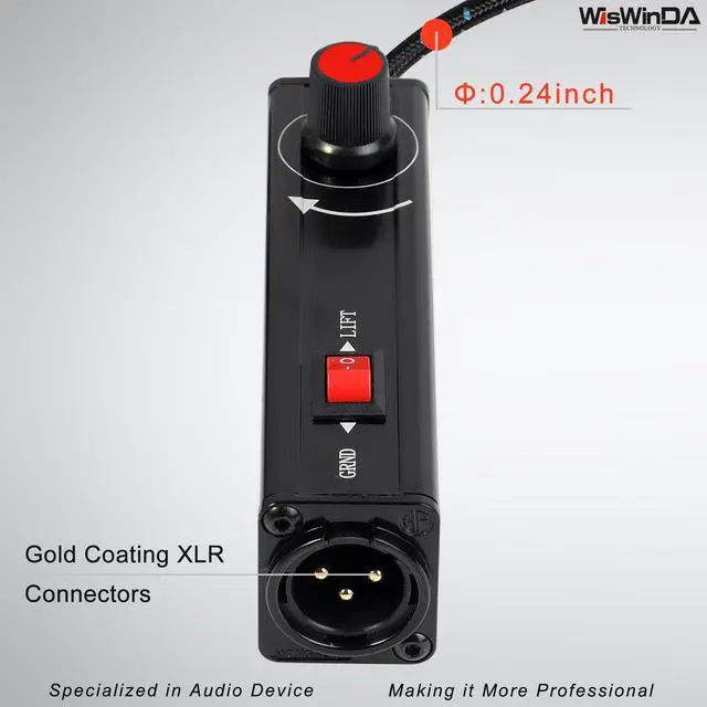 Alt view image 4 of 7 - Pro101C Type-C/USB-C to XLR Isolation Box with Volume Controller and Ground Lift Switch Build-in Cord Length 3.3ft with USB-C Plug (Pro 101C)