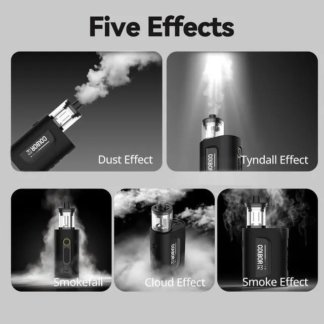 Alt view image 7 of 7 - CF3 Mini Fog Machine 30W Portable Handheld Fogger for Photography, 60° Tilt-Protection, Wireless Remote, Multi-Speed Adjustable, Rechargeable Smoke Machine for Cosplay Halloween DJ Effects