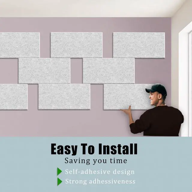Alt view image 3 of 7 - 6 Pack Thickened Soundproof Wall Panels,15.75" X 31.5" X 0.47" High Density Beveled Edge Acoustic Panels, Sound Dampening Panels for Walls Bedroom Studio (Silver Grey)