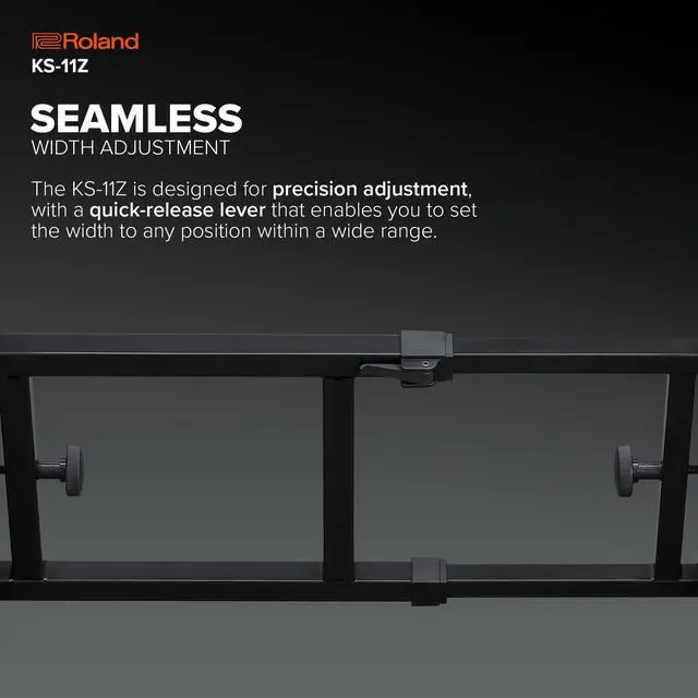 Alt view image 4 of 7 - KS-11Z Keyboard Stand | Heavy-Duty Z-Stand with Wide Adjustment Range for 88-Note Stage Pianos & Other Keyboards | Foldable Padded Support Arms | Easy Transport & Storage