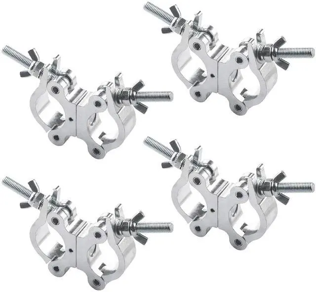 Main image of Stage Lighting Equipment & Accessories,Twist Paired Aluminum Cclamp Scaffolding Heavy Duty Truss Clamps Adjustable 40-52mm/1.57-2.05 inches (4pack Silver)