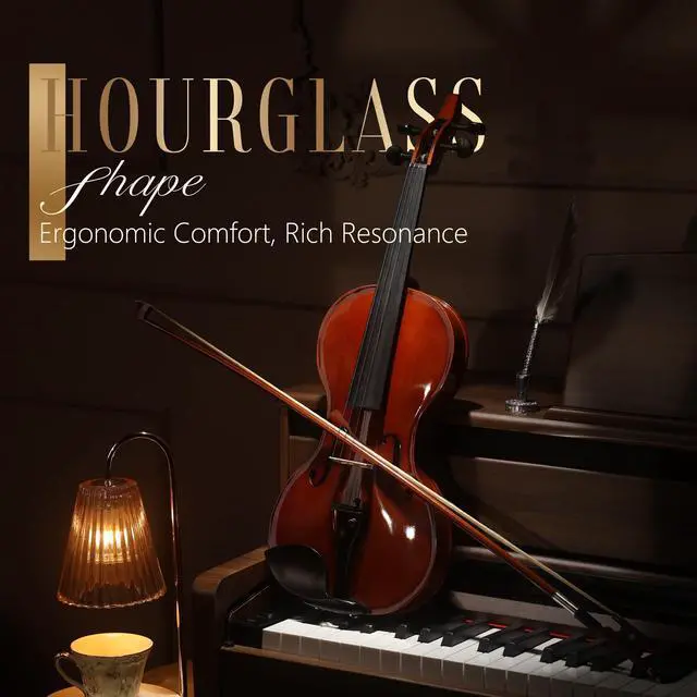 Alt view image 2 of 7 - 4/4 Full Size Violin: Ergonomic, Stable Tuning, Anti-crack Solid Wood, Premium Ebony, For Beginners, With Hard Case, Tuner, Spare Strings, Bow, Shoulder Rest, Lesson Book, Fingerboard Stickers