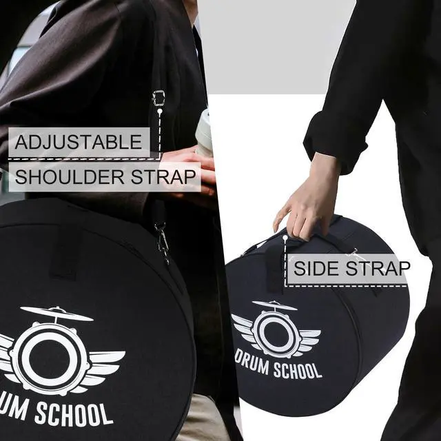 Alt view image 4 of 7 - Drum Bags Set 9-pcs, All in One Drum Carrying Carrying Soft Cases Set | For 10" / 12" / 13" Tom, 14" Snare, 16" Floor Tom, 22" x 18 Bass Drum, 22" Cymbals Bag, Drumsticks bag, 41 Hardware Bag