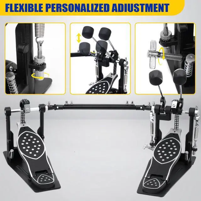 Alt view image 5 of 6 - Double Bass Drum Pedal 2.0, Ultra-Responsive Double Chain Kick Pedal with Included Drum Patch, Latest Model for Speed and Control