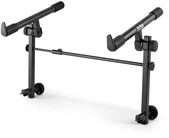 Main image of KSA7500 Universal Second Tier for X-Style Keyboard Stand (for Stacking Keyboards, Electric Pianos, Synths, and Organs, 60 lb Capacity, Adjustable, Nonslip Arms and Feet, Metal, Black)