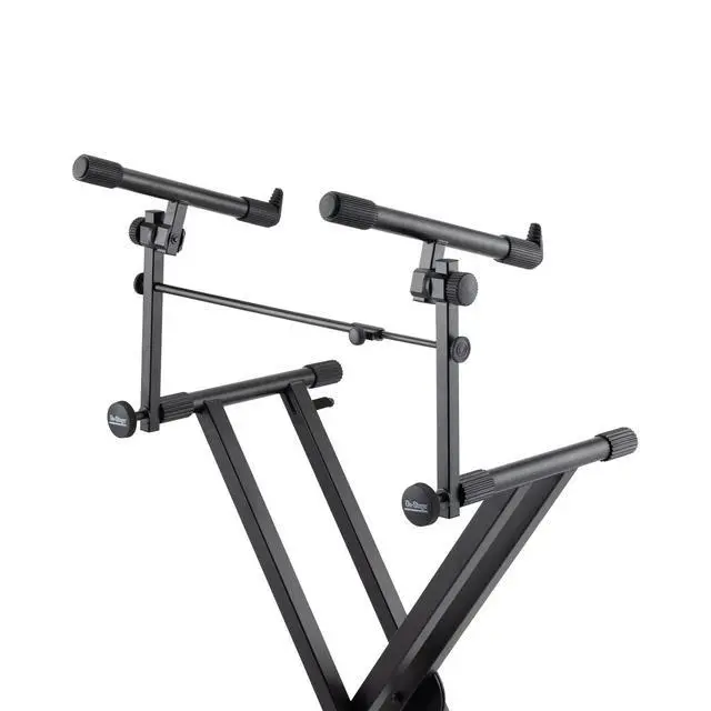 Alt view image 5 of 7 - KSA7500 Universal Second Tier for X-Style Keyboard Stand (for Stacking Keyboards, Electric Pianos, Synths, and Organs, 60 lb Capacity, Adjustable, Nonslip Arms and Feet, Metal, Black)