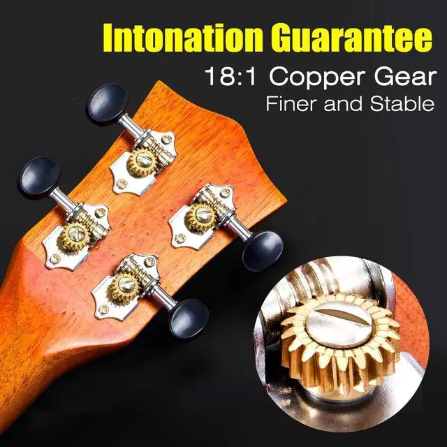 Alt view image 2 of 7 - Ukulele, Electric Tenor Ukelele Solid Mahogany 26 inch for Professional Beginners Adults Kit with Free Online Lesson and Uke Accessories