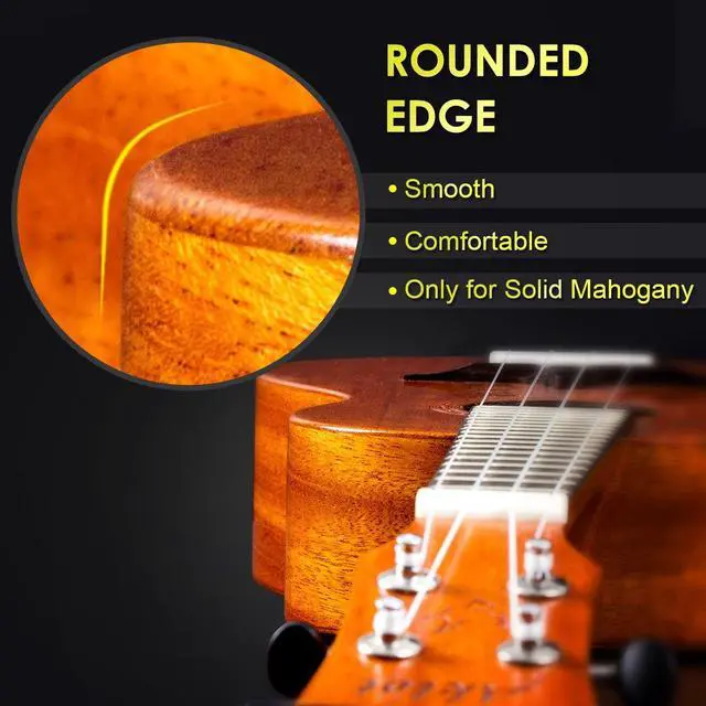 Alt view image 4 of 7 - Ukulele, Electric Tenor Ukelele Solid Mahogany 26 inch for Professional Beginners Adults Kit with Free Online Lesson and Uke Accessories