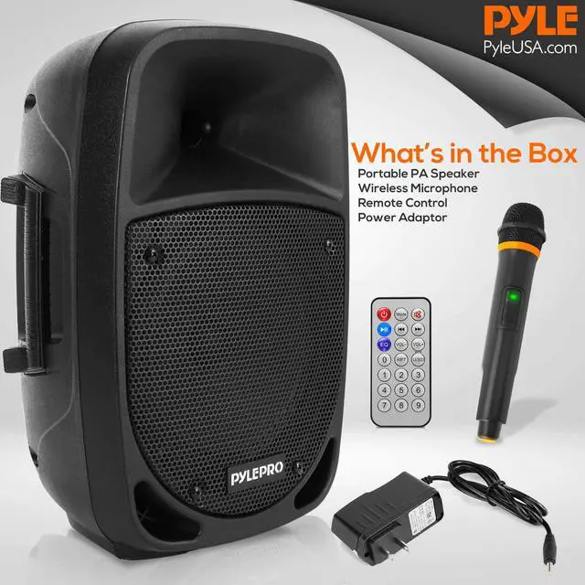 Alt view image 7 of 7 - Portable 800W Karaoke PA System with Wireless Microphone, Bluetooth Streaming, Rechargeable Battery, USB/SD Recording & Powerful Sound Compact Karaoke Speaker and PA Speaker for Home and Events